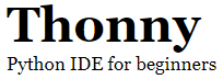 Best Python Code Editor - Thonny