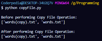 Python Copy File with copyfile()