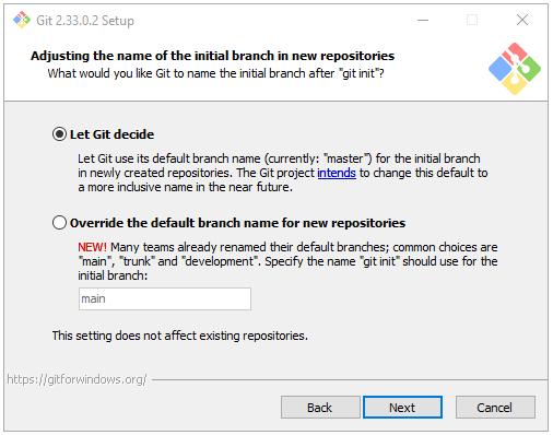 Initial Branch - How to install Git on Windows 10